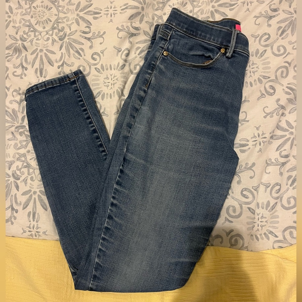 Lilly Pulitzer Size 8 Skinny Jeans Medium Wash Stretch Denim Classic Fit